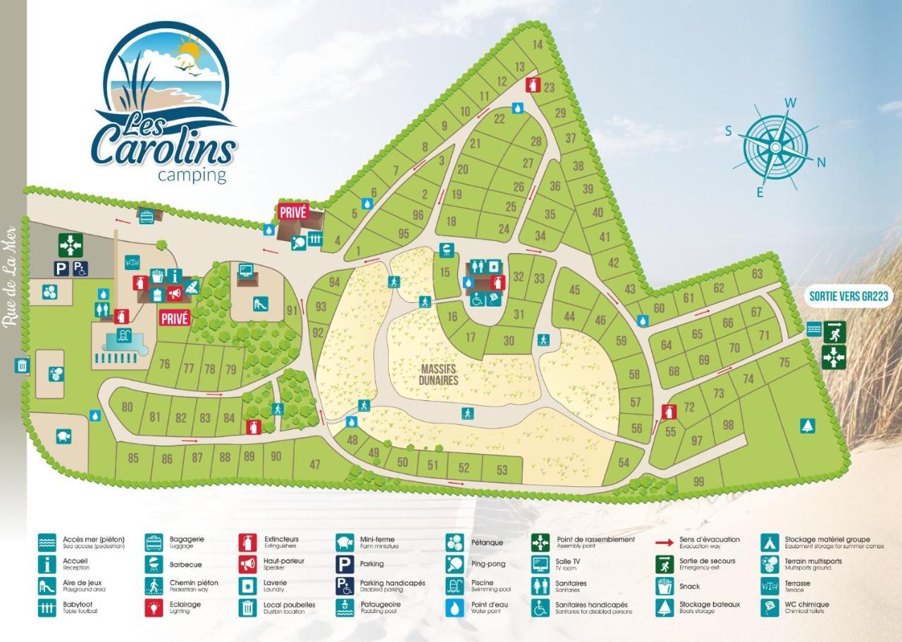 Camping Les Carolins Saint-Lo-d'Ourville Eksteriør bilde